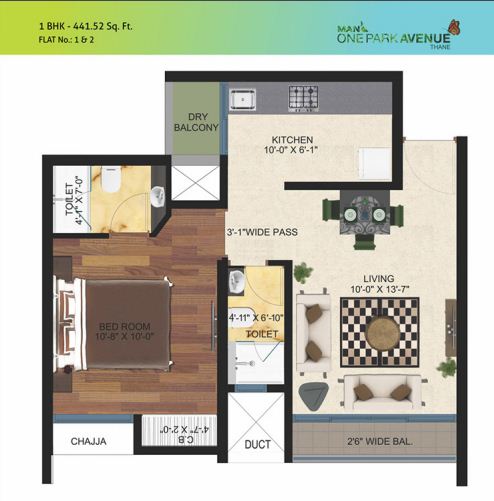 Residential Multistorey Apartment for Sale in Off Dhokali-Balkum Road , Thane-West, Mumbai