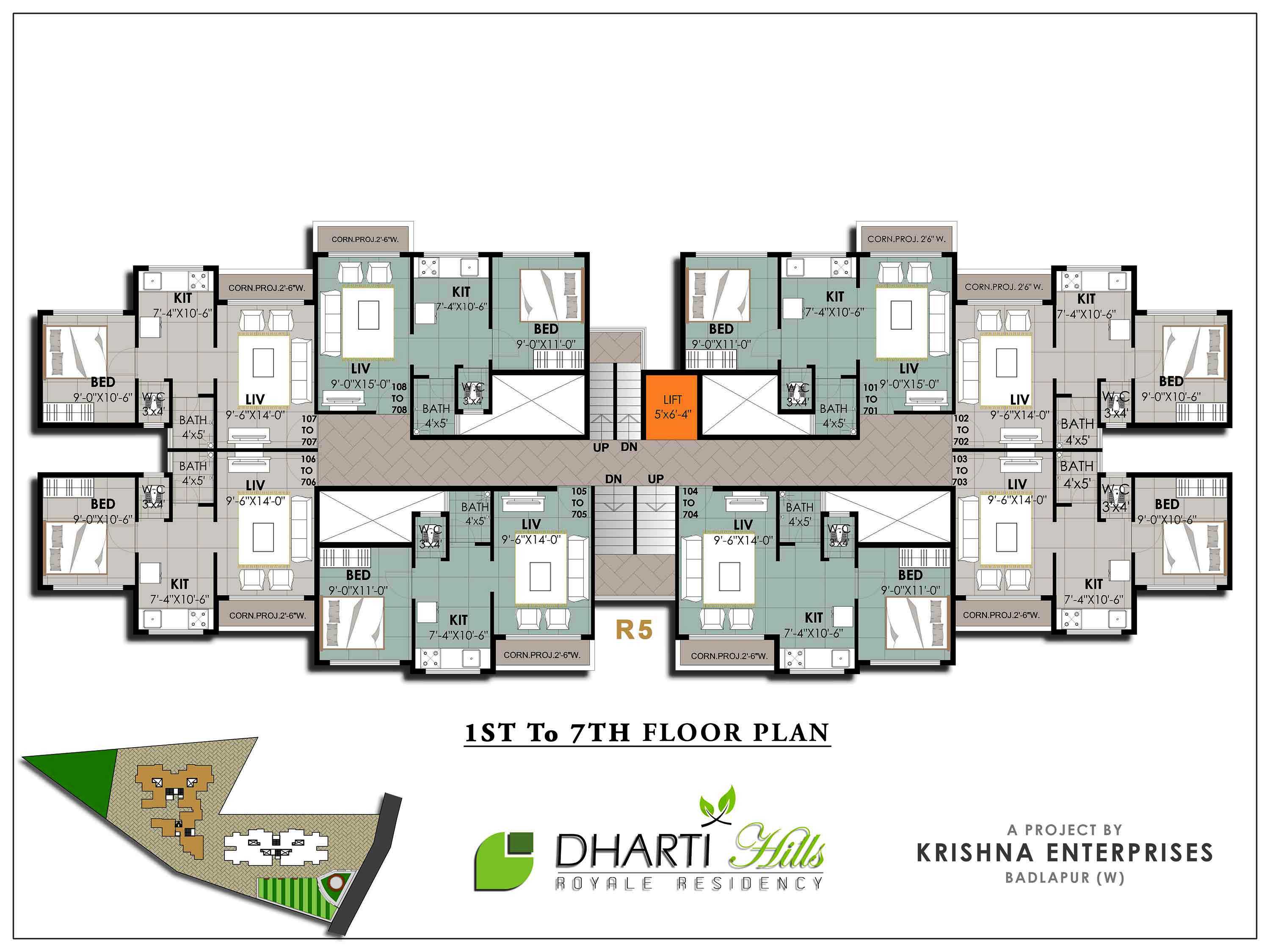 Commercial Flats for Sale in S No-140,8A/2, Next To Karm Gardens , Ambernath-West, Mumbai