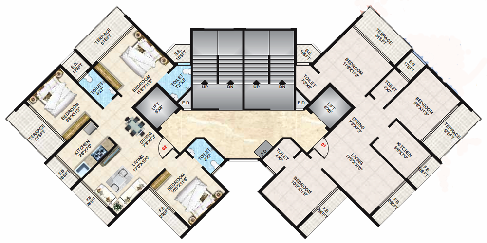 Residential Multistorey Apartment for Sale in Plot No.31, 32 and 33, Sector - 27, , Kharghar-West, Mumbai